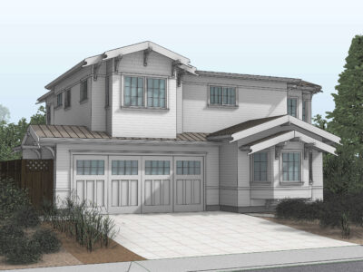 Architectural Rendering Garage Side